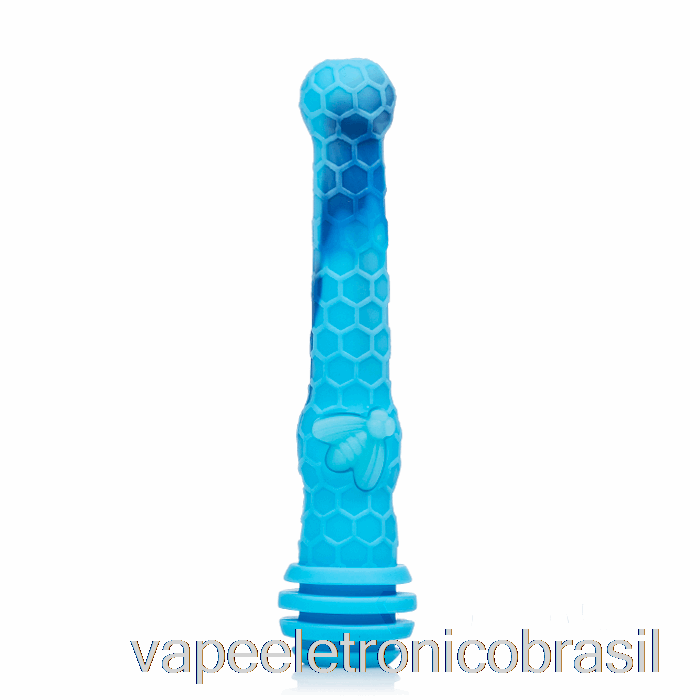 Vape Eletrônico Stratus Honey Dipper Silicone Dab Palha Mármore Azul (azul Bebê/azul)